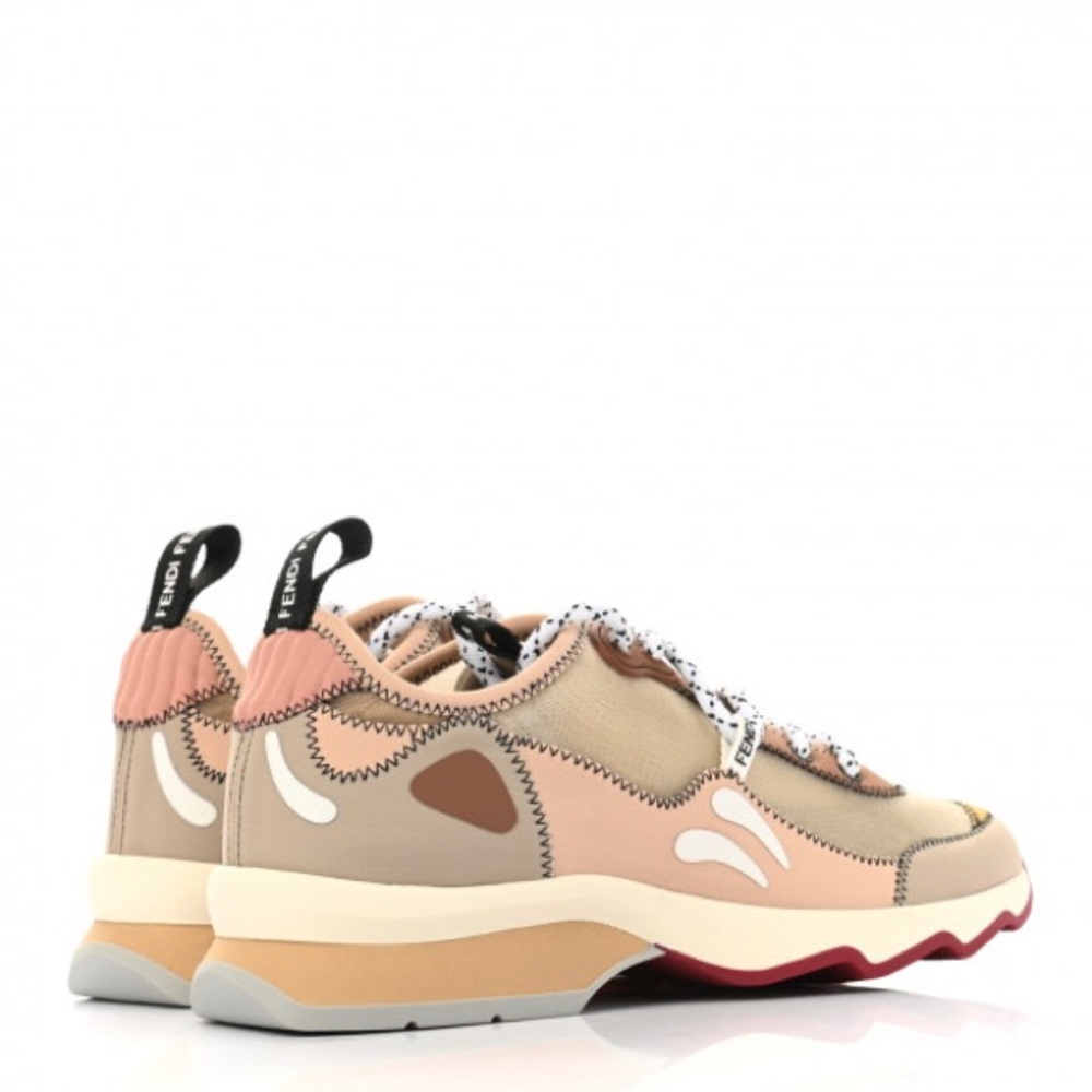 FENDI Technical Mesh Lycra FFreedom Patchwork Sneakers - Picture 2 of 9